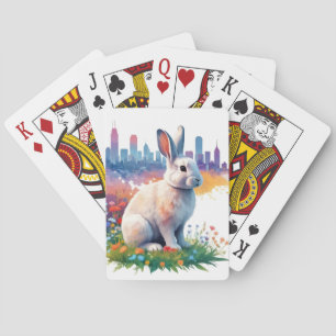 Baraja De Cartas Rabbit Vintage Animal Nature Tree Forest City Art