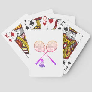 Baraja De Cartas Racas de Badminton Shuttlecock Birdie Ombre