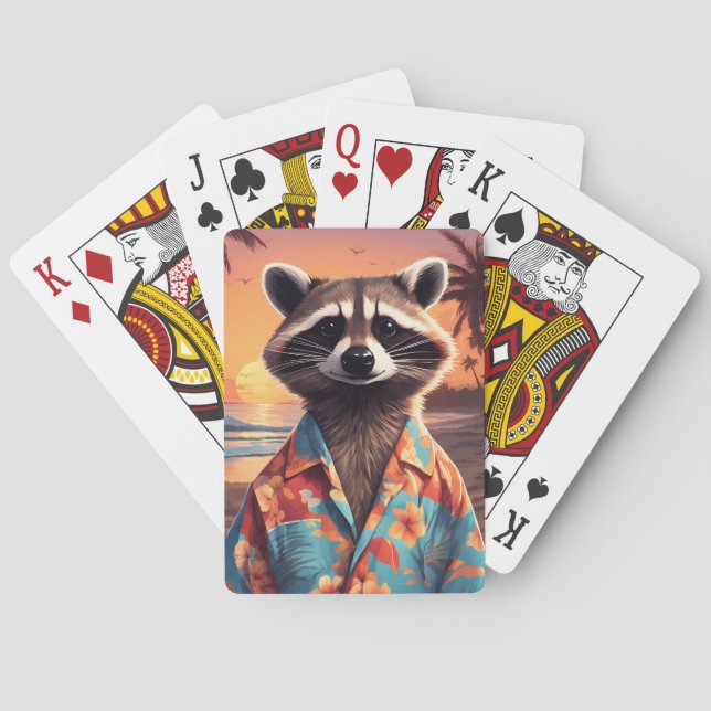 Baraja De Cartas Raccoon Holiday (Reverso)