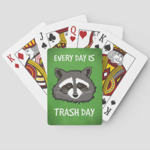 Baraja De Cartas Raccoon Lover Todos Los Días Es El Día De La Basur