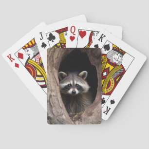 Baraja De Cartas Racoon en la cueva del árbol