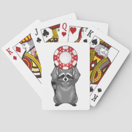 Baraja De Cartas Racoon Póquer fichas