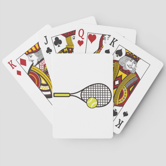 Baraja De Cartas Racquet de tenis y bolas (Reverso)