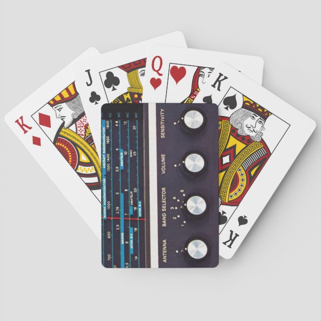 Baraja De Cartas Radio de escucha de onda corta (Reverso)