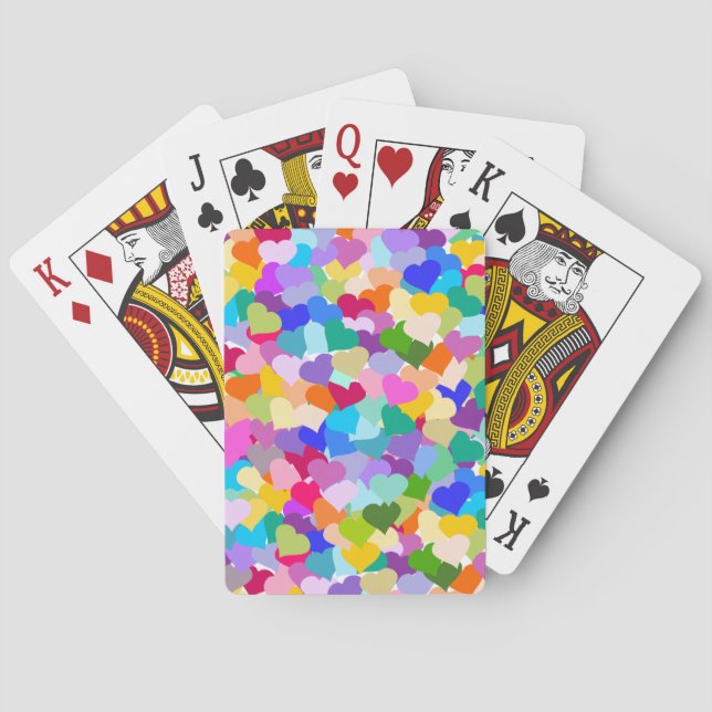 Baraja De Cartas Rainbow Heart Confetti (Reverso)