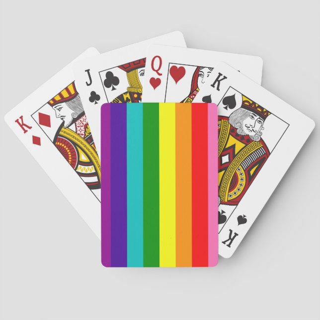 Baraja De Cartas Rainbow LGBT gay flag Classic Playing Cards (Reverso)