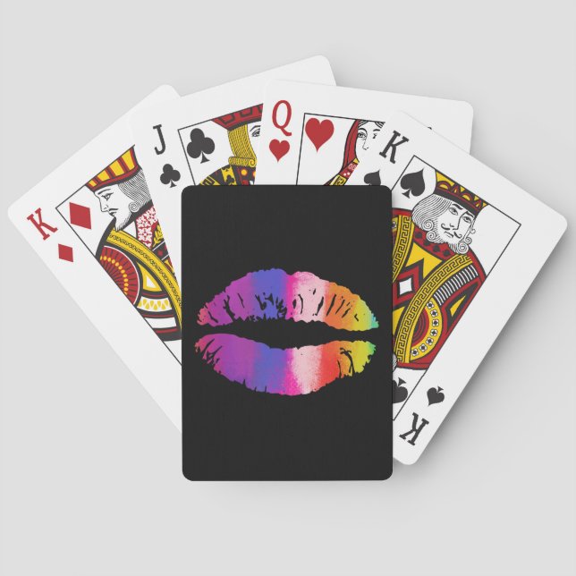 Baraja De Cartas Rainbow Lips #2 (Reverso)