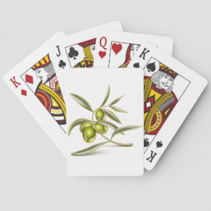 Baraja De Cartas Rama de aceitunas verdes
