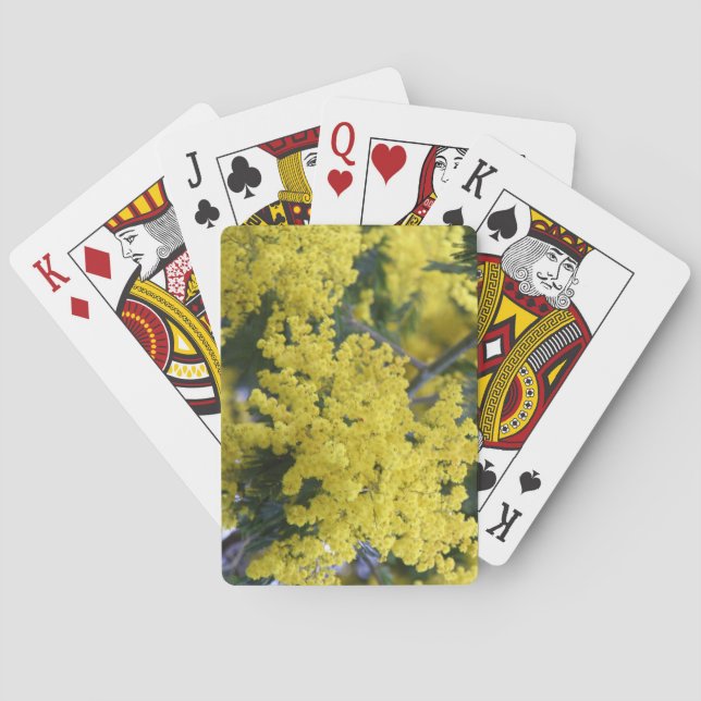 Baraja De Cartas Rama de mimosa (Reverso)