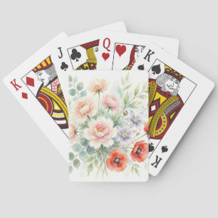 Baraja De Cartas Ramo de flores silvestres de jardín de cottage acu
