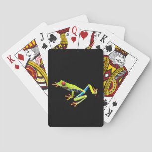 Baraja De Cartas Rana de árbol pintado con ojos rojos
