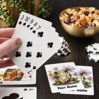 Baraja De Cartas Rana dulce en flores