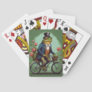 Baraja De Cartas Rana Fancy en bicicleta - Diseño extraño
