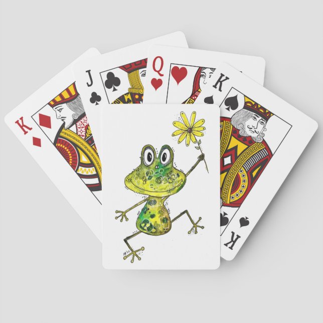 Baraja De Cartas Rana feliz y caprichosa (Reverso)