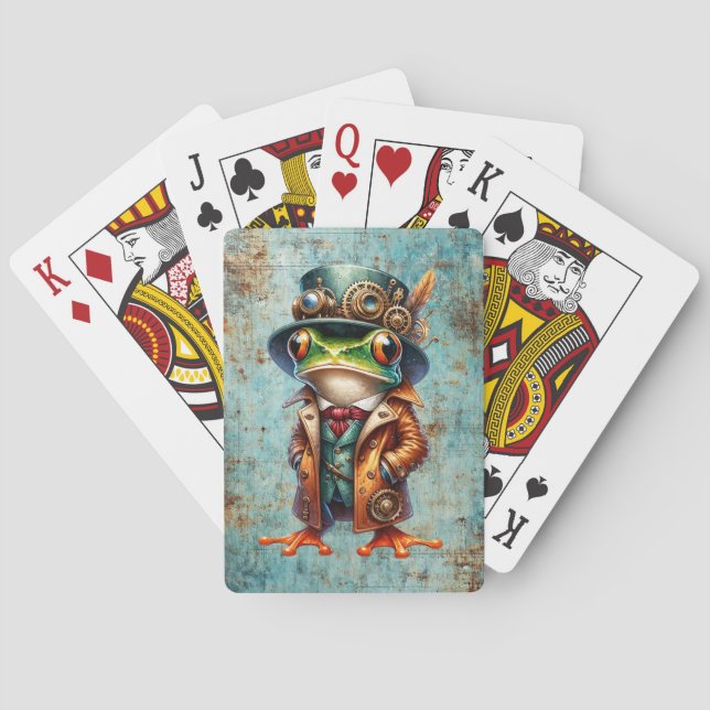 Baraja De Cartas Rana Steampunk  (Reverso)