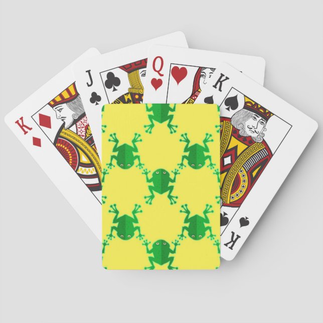 Baraja De Cartas Ranas de Personalizado lindo (Reverso)