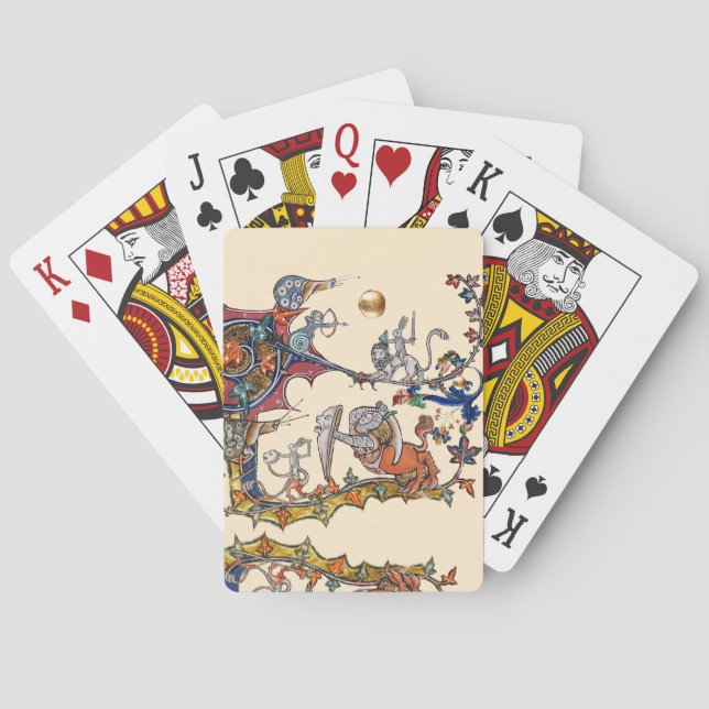Baraja De Cartas RÁPIDOS CORRILES DE GUERRA BESTIARIA MEDIEVAL, Con (Reverso)