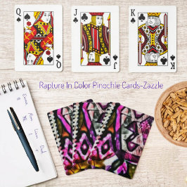 Baraja De Cartas Rapto En Tarjetas Pinochle De Color