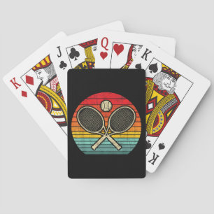 Baraja De Cartas Raqueta de tenis cruzada retro vintage - Amante de