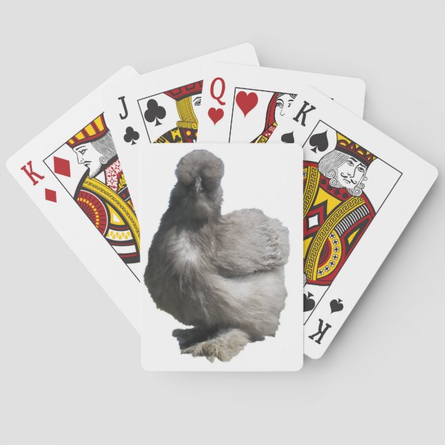 Baraja De Cartas Raras Raras Razas De Pollo Raza Silkie Azul Aves D (Reverso)