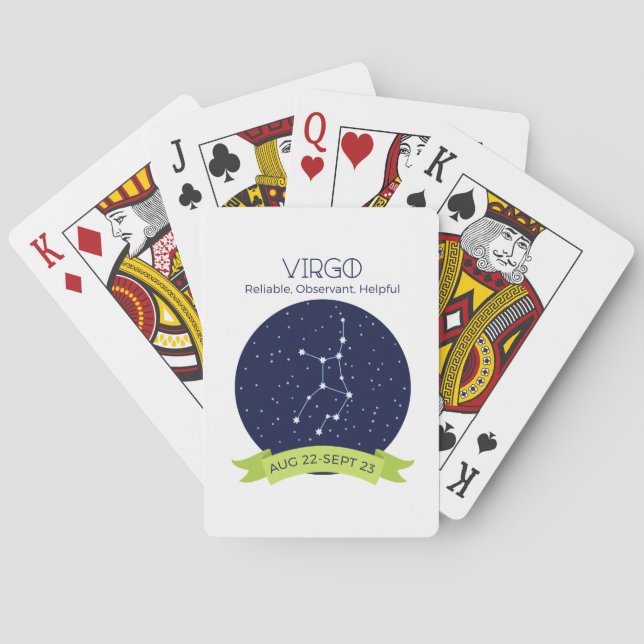 Baraja De Cartas Rasgos virgo (Reverso)