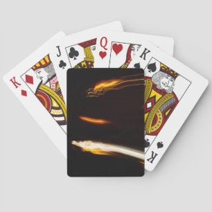 Baraja De Cartas Rastros de Luz de Movimiento Abstracto Larga Expos