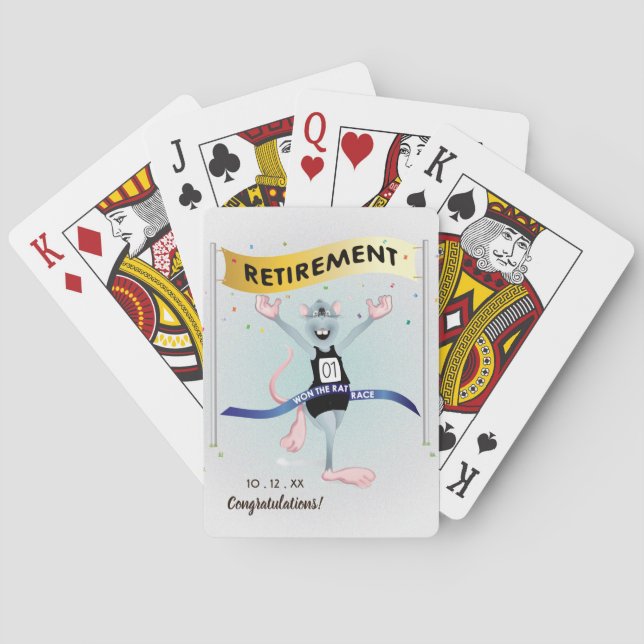 Baraja De Cartas Rat Race Funny Retirement (Reverso)