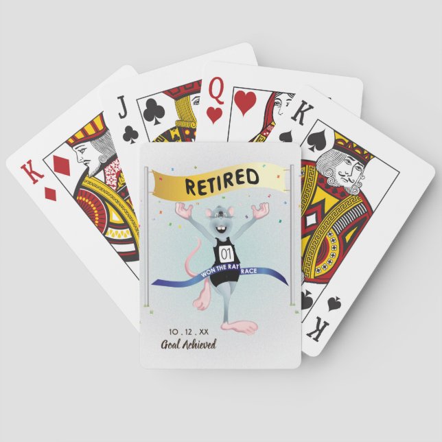 Baraja De Cartas Rat Race Funny Retirement