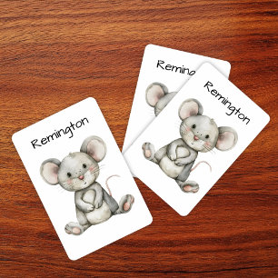 Baraja De Cartas Ratón cutáneo de acuarela