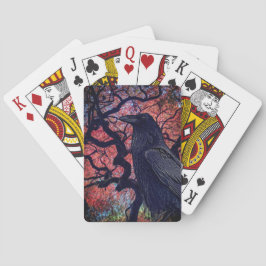 Baraja De Cartas Raven negro y arce japonés brillante