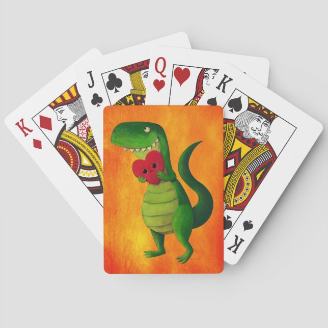 Baraja De Cartas RAWR Dinosaur Love (Reverso)