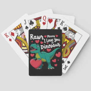 Baraja De Cartas Rawr Significa Que Te Amo En Dinosaurio T Rex Vale