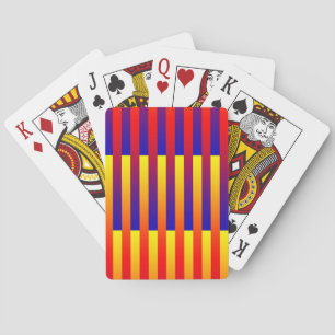 Baraja De Cartas Rayas amarillas rojas azules