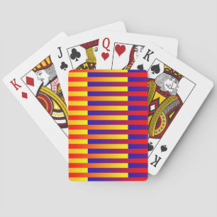 Baraja De Cartas Rayas amarillas rojas azules