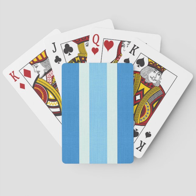 Baraja De Cartas Rayas azules y blancas (Reverso)