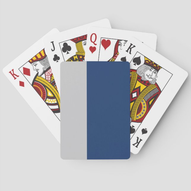 Baraja De Cartas Rayas azules y grises (Reverso)