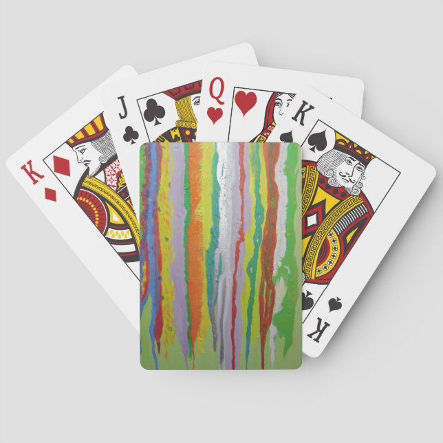 Baraja De Cartas Rayas Coloridas (Reverso)