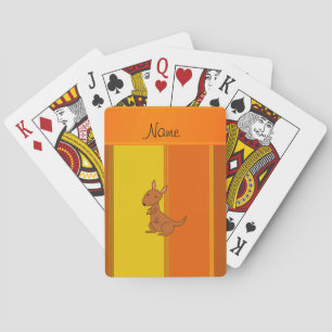 Baraja De Cartas Rayas conocidas personalizadas del amarillo