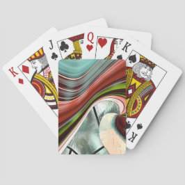 Baraja De Cartas Rayas curvadas degradadas de color envejecido, sob