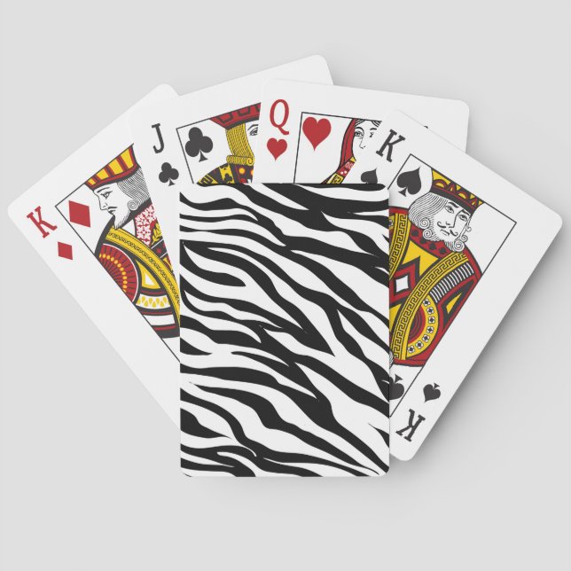 Baraja De Cartas Rayas de cebra (Reverso)