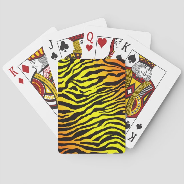 Baraja De Cartas Rayas del tigre (Reverso)
