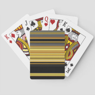 Baraja De Cartas Rayas doradas negras lindas