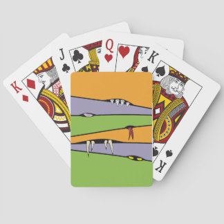 Baraja De Cartas Rayas en Zigzag con Tema de Halloween
