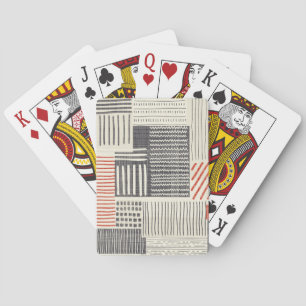 Baraja De Cartas Rayas geométricas dibujadas a mano, patrón ininter