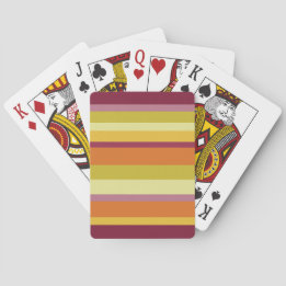 Baraja De Cartas Rayas horizontales cálidas de otoño