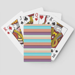 Baraja De Cartas Rayas marrones azules lindas 