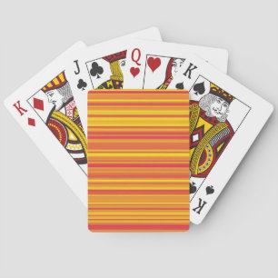 Baraja De Cartas Rayas Naranjas Rojas Amarillas