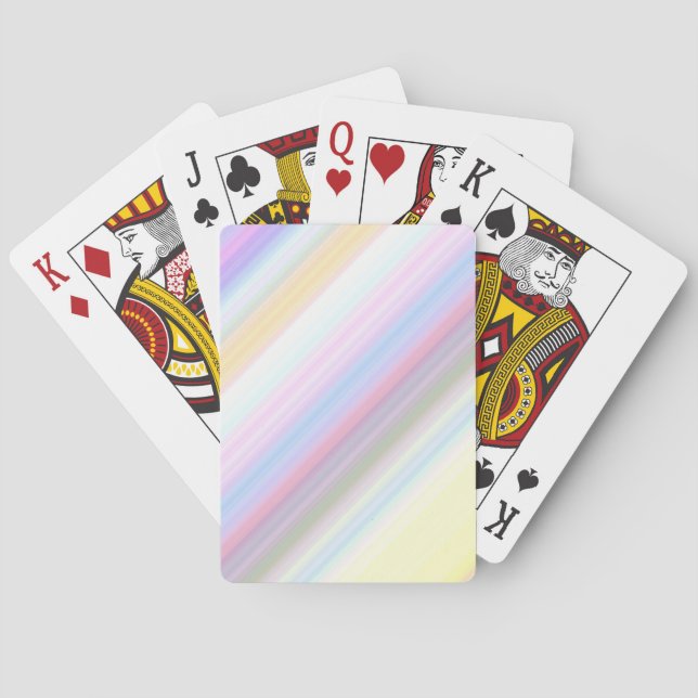 Baraja De Cartas Rayas Pastel (Reverso)