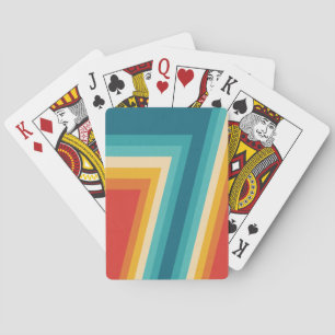 Baraja De Cartas Rayas retras coloridas -   diseño de 70s 80s