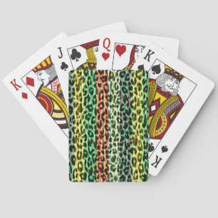 Baraja De Cartas Rayas textura abstracta de piel de animal retro